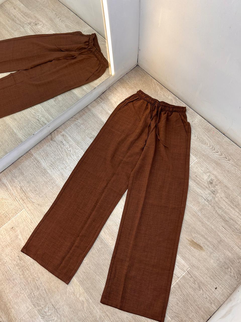 Relaxed Wide-Leg Linen Pants
