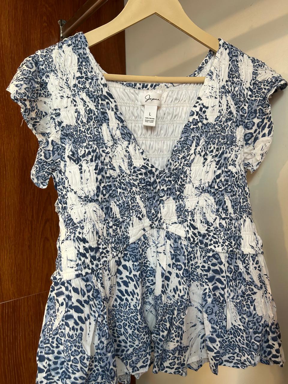 Floral Smocked Peasant Top