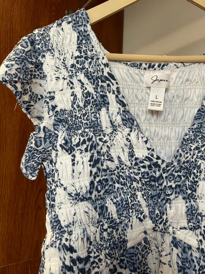 Floral Smocked Peasant Top