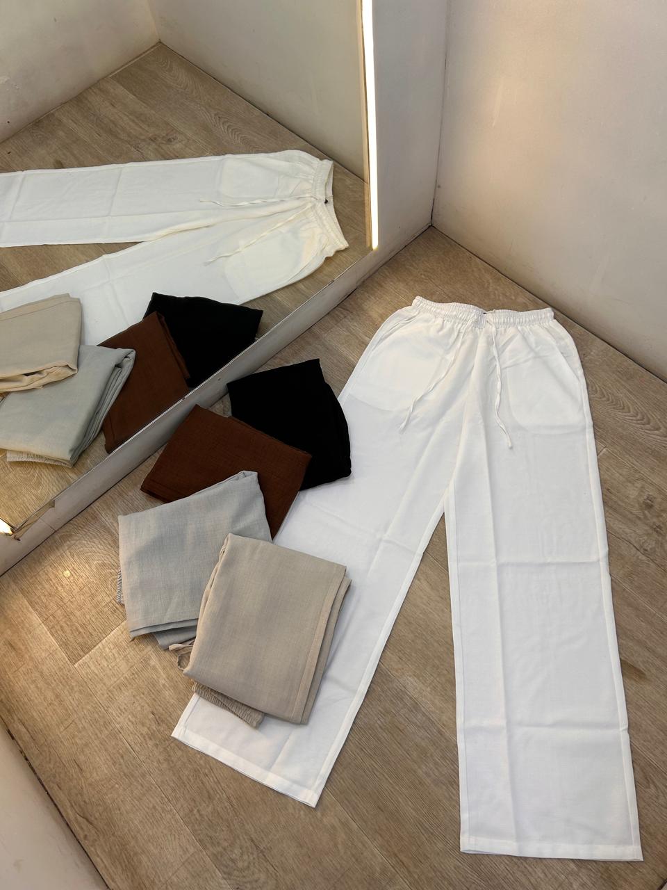 Relaxed Wide-Leg Linen Pants
