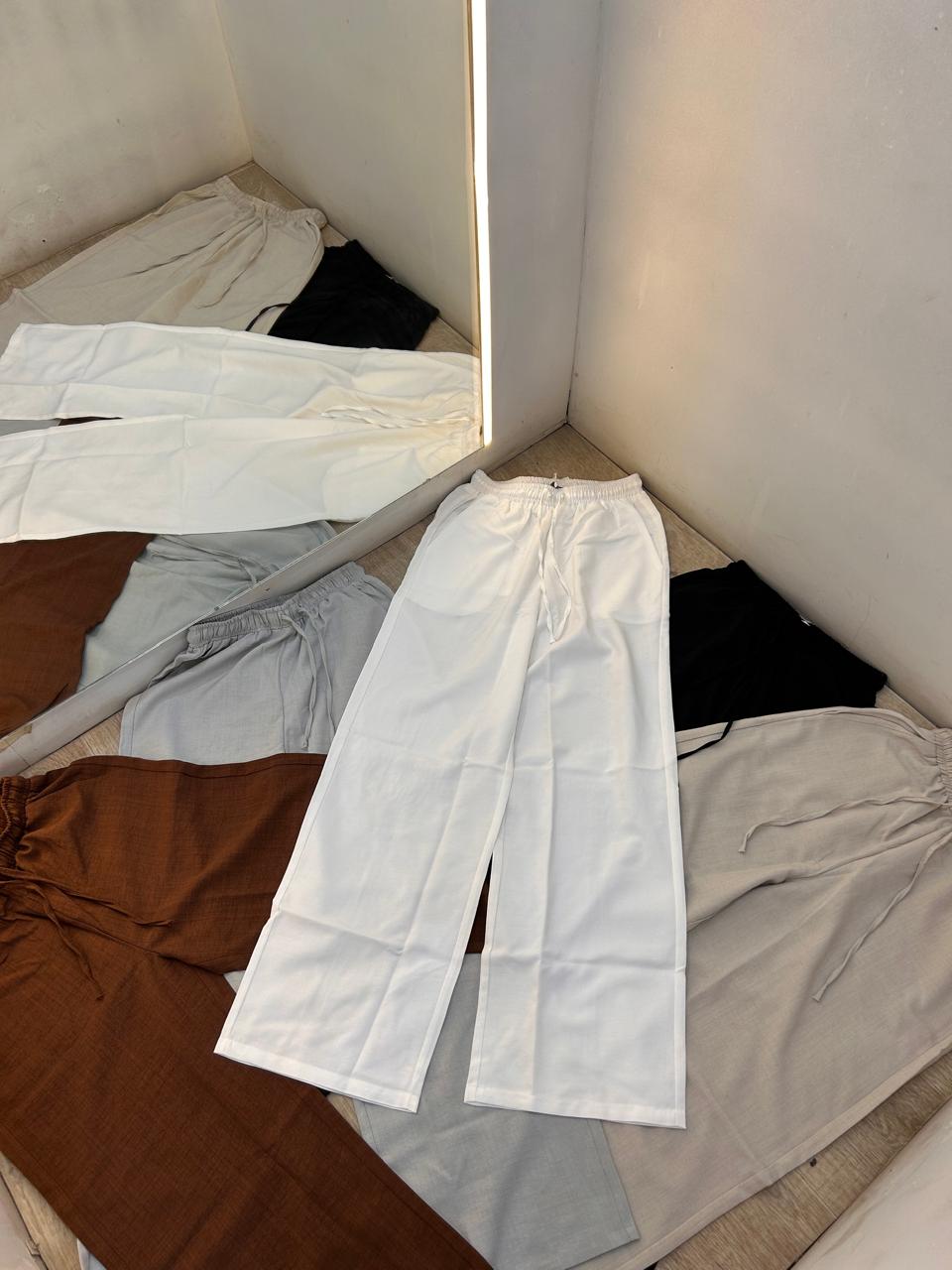 Relaxed Wide-Leg Linen Pants